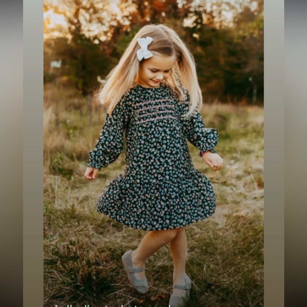Zara Kids Floral Dress - Black and Pink